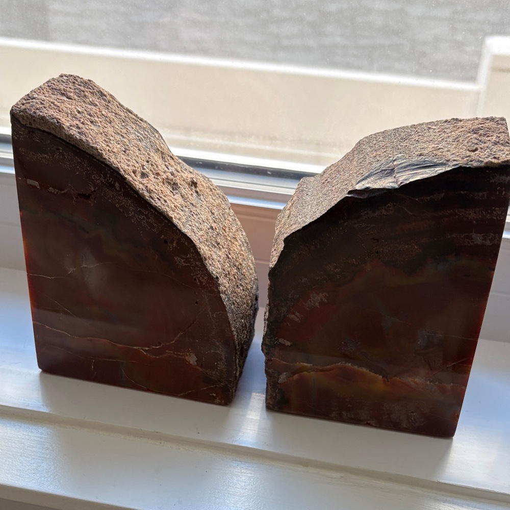 Natural Agate stone Bookends - Picture 2 of 5